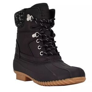 New Tommy Hilfiger Sz 10 Women's Black Rainah Duck Booties Retail $110 at Macys